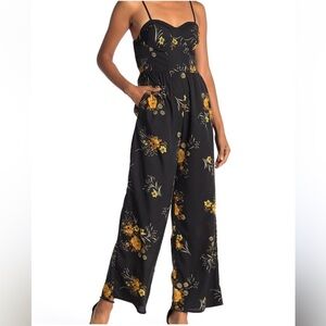 Floral Black and Yellow Women's Dress